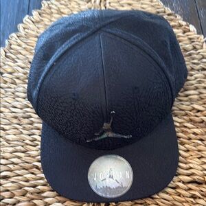 Jordan Black Patterned Kids Cap